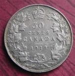 1918 50 cent canadian coin