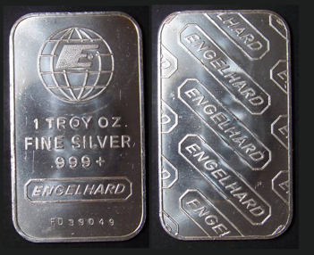 Engelhard 1 troy oz silver bar