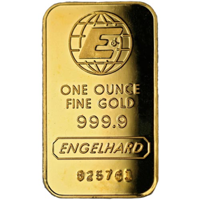 Engelhard one ounce gold bar 999 pure